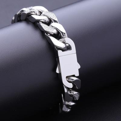 China Lead Free Nickel Free Double Row Stone Inlaid Necklace 12mm Smooth Silver Zircon 5A Cuban Chain Bracelet Hip Hop Chain Bracelet for sale