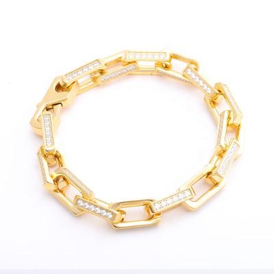 China Brand New Stainless Steel Chain Bag Square Locomotive Style Lead Free Nickel Free Link Chain Brand New for sale