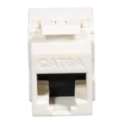 China Keystone Toolless Jack Network Toolless Rj45 Cat6A Utp Jack Cat 6A 180 Degree Keystone Module for sale