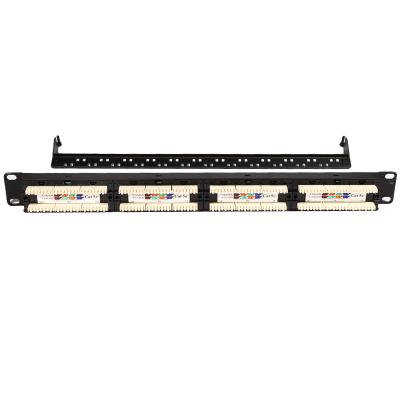 China Toolless Patch Panel 24 Ports Patch Panel Rj45 Cat5E Utp Network With Cable Management for sale