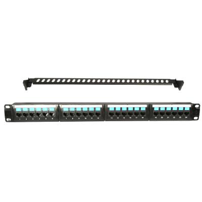 China High Quality Stamping PC 24-Port Plastic C6 Unprotected Jack Patch Panel Toolless Cold Sheets for sale