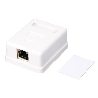 China cat6 network cabling system / cat5e rj45 port jack network 1 ports ftp surface mount single keystone box for sale