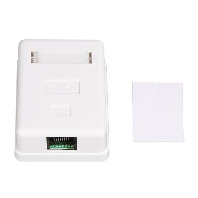 China Network cabling system factory wholesale cat6/cat5e rj45 port jack network 1 ports single UTP surface mount keystone box for sale