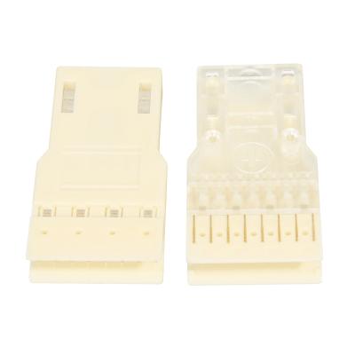 China Fully Compatible 8 Pin Modular Plug Connectors Plastic/Phosphor Bronze Terminals PC 4 Pairs for sale