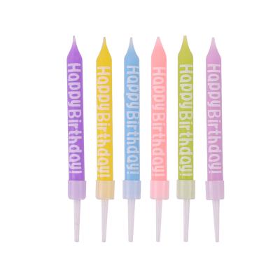 China Birthdays Birthday Candles Amazon Hot Sale Multicolor Printed Stick Birthday Candles For Party for sale