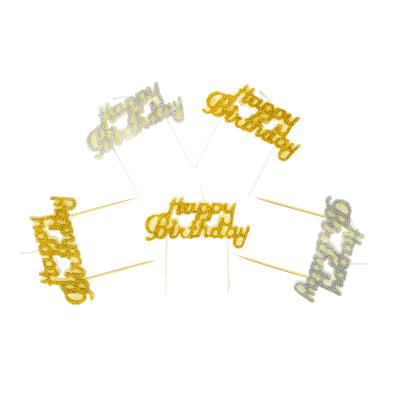 China Parties Glitter Gold Silver HBD Letter Candles Alphabet Candles For Birthday Party for sale