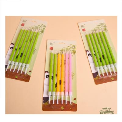 China Birthdays Chinese Style Bamboo Shape Stick Candle For Cake Decoration for sale