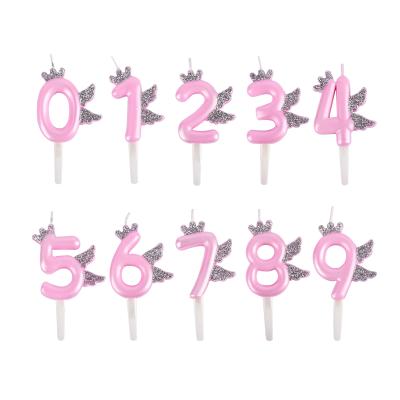 China Creative Drip Birthday Number Dot Candles 0-9 For Kids Girls Birthday Party Candles Cake Decoration for sale