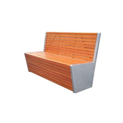 China Contemporary Steel Wood Outdoor Bench for sale