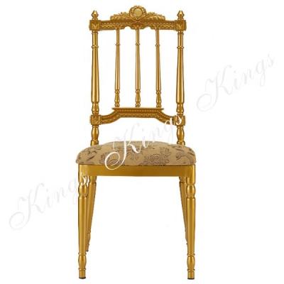 China Traditional Stainless Steel Events Gold Wedding Chair for sale