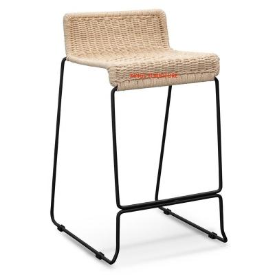 China Scandinavian Stackable Rope Woven Barstool for sale