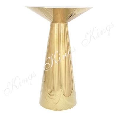 China Eco - Friendly Modern Events And Wedding Stainless Steel Gold Chrome Cocktail Bar Table for sale