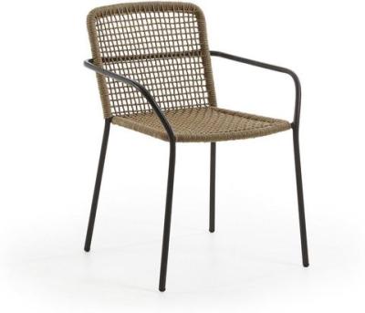 China Dining Chair Stackable Steel And Rope Dining Chair for sale