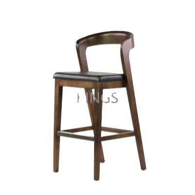 China Contemporary Restaurant Kitchen Counter Hotel Wooden Bar Stool for sale