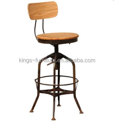 China KF-B330 Industrial Bar Stool Vintage Swivel Barstool for sale