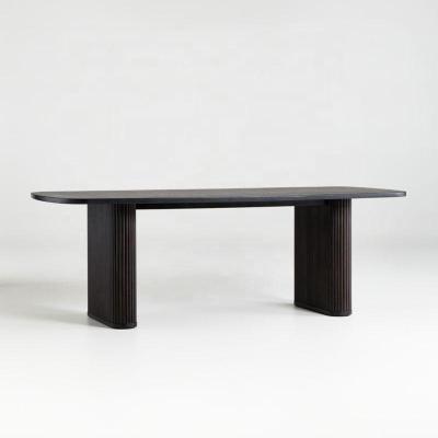 China Contemporary Wood Ripple Oval Dining Table for sale