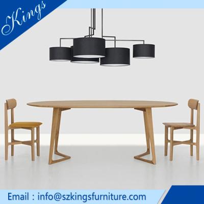 China New Design Oak Solid Wood Solid Wood Antique Oval Dining Table for sale