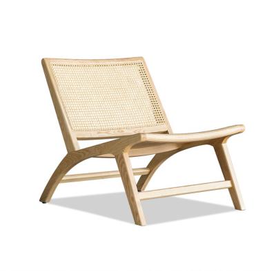 China Mid Century Modern Europe Classic Wood And Wicker Leisure Chair for sale