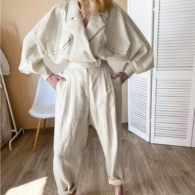 China Wholesale 2021 new fashion autumn and winter fashionable boutique solid color casual women's long-sleeved sets cotton European solid color for sale