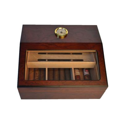 China Wholesale Custom Luxury Travel Hotel Home Business Cigar Box Wooden Cabinet With Humidor for sale