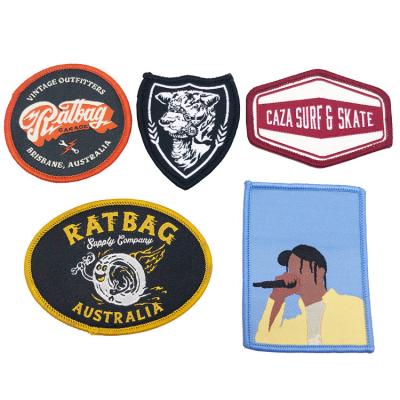 China Viable Manufacturer Custom Recycled Woven Patches Hot Sale Woven Logo Patch Fabric for sale