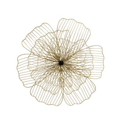 China Indoor Bedroom and Living Room Art Hanging Flower Metal Wall Art Decor For Home Contemporary High Quality Nordic Decoration Metal Wall Art for sale