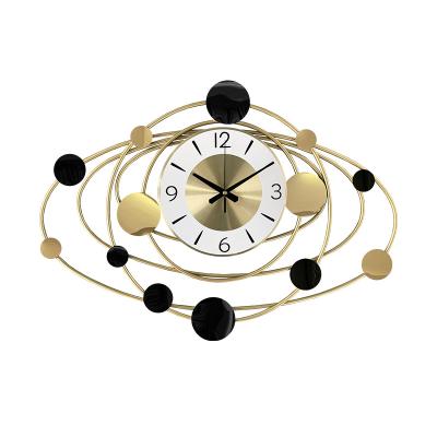 China Modern Minimalist Metal Art Decorations Large Abstract Gold Metal Wall Clock for Home Office Kitchen Bedroom Decorative for sale