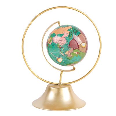 China Hot Sale Gold Table Accessories Nordic Modern Minimalist Interior Modern Home Decor Pieces Crystal Globe Ornaments Luxury Office Study for sale