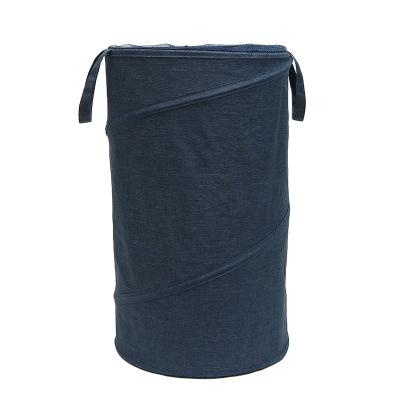 China Customized Southwest Auto Rolling Trash Bag Hamper Slim With Handles Wheels Portable Foldable Dirty Clothes Laundry Hamper for sale