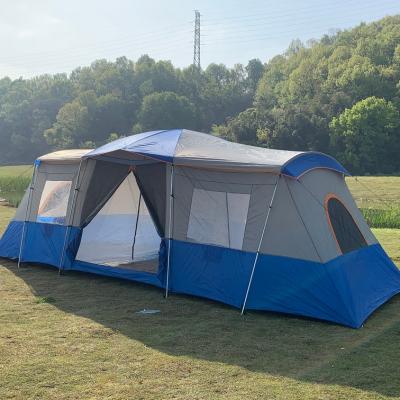 China Straight Bracing Type Amazon Family Camping Tunnel 3 Room Good Quality Outdoor Tent for sale