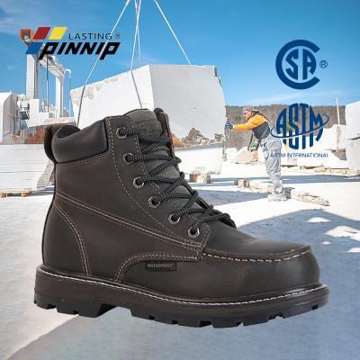 China MULTI-USE PINNIP Stone Quarry Safety Shoes Electric Shock Resistant Impact Resistant Men's Work Boots for sale