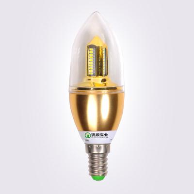 China 5500K Led E14 Candle Bulb 5 Watt Corn LED Light with Gold color for sale