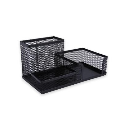 China Simple Modern Metal Mesh Pen Holder High Quality Material Office Supplies Table Storage With Coating Finish for sale