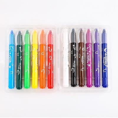 China Hot Selling Stationery Bright Colors 36 Colors Drawing Smoothly Washable Pencil For Kids Set PP Box Package for sale