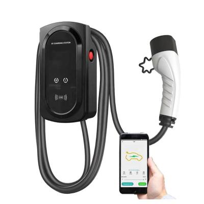 China Hot Sale OCPP 1.6 11KW 7KW Charging Station Wallbox EV Charger 32Amp Battery 32Amp 7.2KW EV Battery Charging Outdoor or Home Car Charger for sale