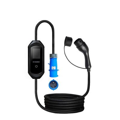 China 16A 32A Mode Level 2 AC Ev Charger 7KW 11KW EVSE Ev Charger Portable Electric Vehicle Car Charger Type IEC62196 Type 1 J1772 2 OEM for sale