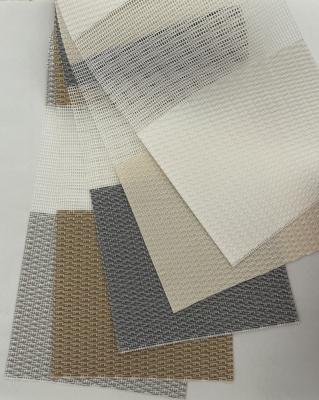 China Jacquard YUCHANG 100%polyester Coarse Grained Zebra Shades Sun Shade Fabric Roller Shades for sale