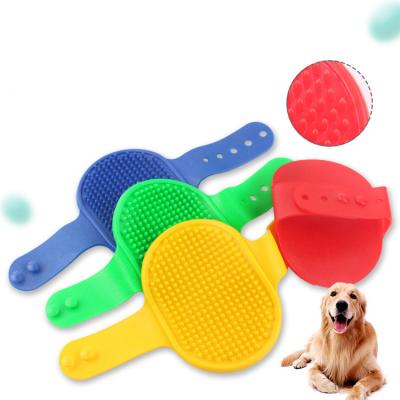 China Sustainable Silicone Pet Bathing Brush Dog Grooming Brush Large Pet Products Bathing Brush Oval for sale