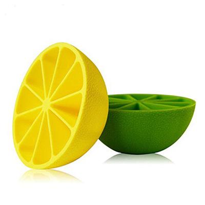 China Sustainable Creative Silicone Ice Mold 10 Cell Quick Lemon Ice Tray for sale