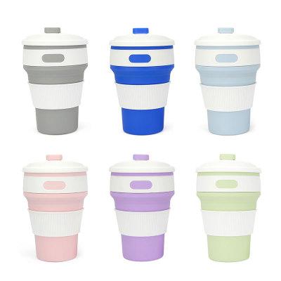 China Sustainable Creative Retractable Folding Portable Outdoor Cup Of Silica Gel Coffee Mug for sale