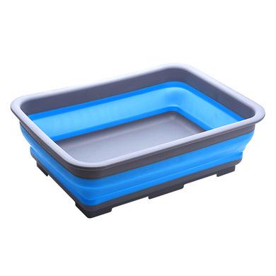 China Creative Viable Foldable Wash Basket Kitchen Drain Basket Portable Tpr Bathroom Sink Laundry Tub for sale