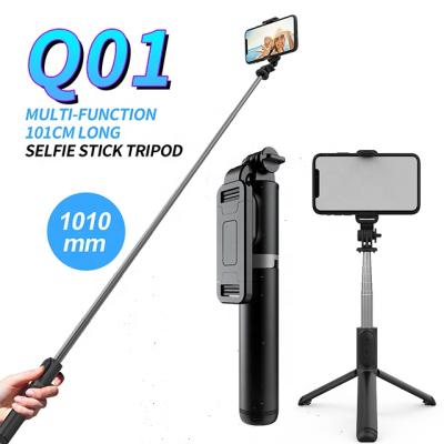 China New CYEK Q01 Portable Flexible Selfie Stick Handheld Tripod with Detachable Wireless Remote and Mini Tripod Stand Selfie Stick Wireless for sale