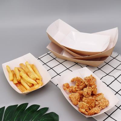 China Disposable Eco Friendly Compostable Bio-Aqueous Liner Box Container For Diners Concession Party Snack Boat BBQ for sale