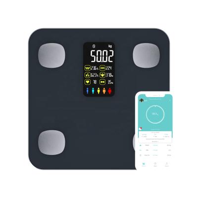 China BIA Chip Heart Rate Weighing Fashion Body Fat Fat Smart Scale Bathroom Digital Weight Body Scale for sale