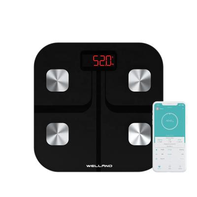 China High Quality Smart Fat Scale Digital App Accurate BIA Chip Fat Measurement 180kg Body Scale for sale