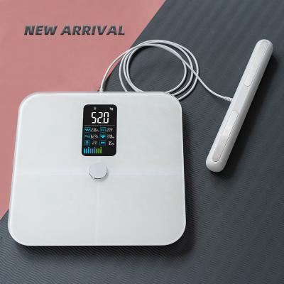 China Professional Personal VA Smart White Screen Scale Body Fat Measurement 8 Electrodes Bathroom Body Fat Scale Best for sale