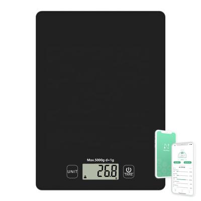 China Kitchen Weighing Digital Food Kitchen Scale Easy Clean Electronic Kitchen Scale Waterproof Glass Surface for sale