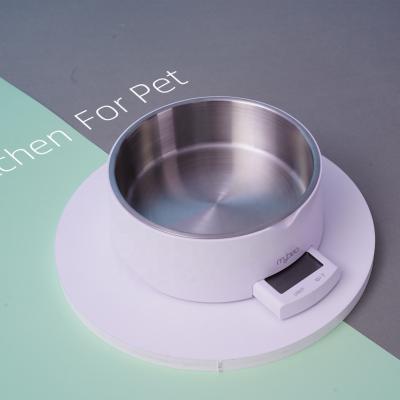 China With Tray Promotional Digital Pet Scale Stainless Steel Bowl Weighing Scale Dog Food Measuring Scale for sale