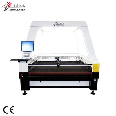 China Laser CUTTING top quality fabric laser cutter engrave camera+ccd camera / fabric laser textile cutting machine for sale