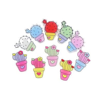 China Art Small Potted Cactus Resin Folk Accessories Patches DIY Cell Phone Hair Accessories Earrings Jewelry Materials for sale